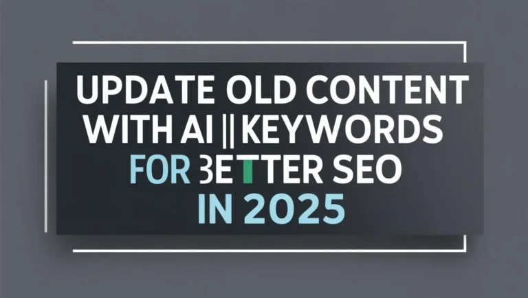 update old content with AI keywords