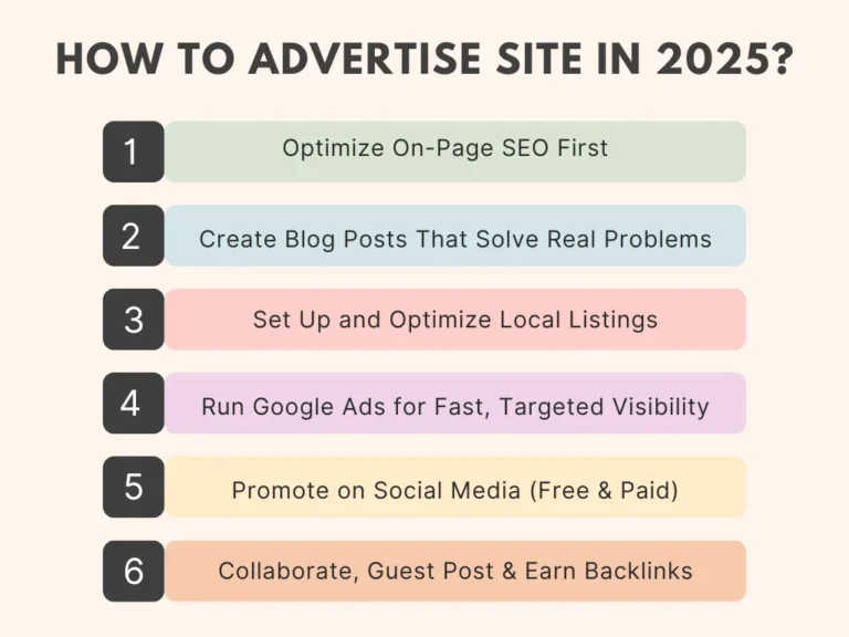 How to advertise site